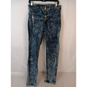 Thrill Womens Blue Stretch Denim High-Waisted Jeans Size L
